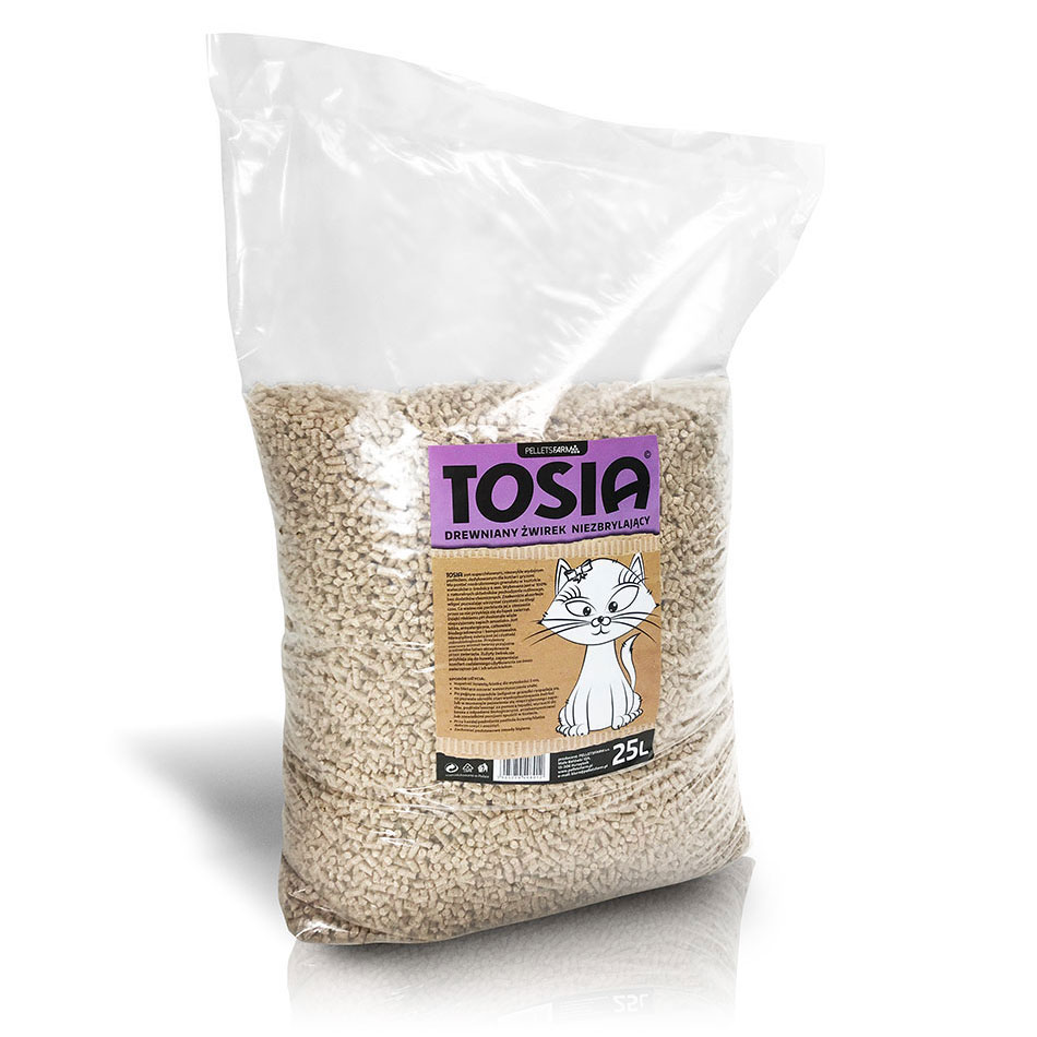 Tosia – drewniany żwirek dla kotów i gryzoni 15 kg